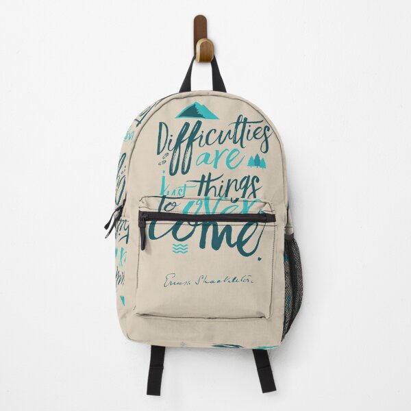 Item preview, Shackleton on difficulties, quote, motivation, inspiration, strenght, overcome, get over, adventurer, adventure, Antarctica, designed and sold by Spallutos.