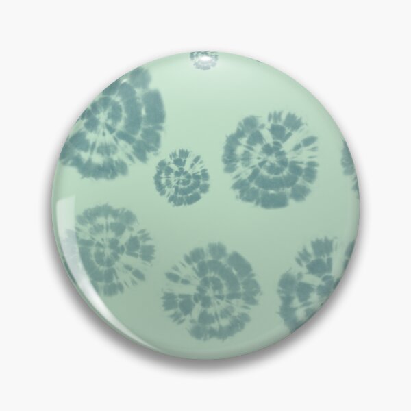 Item preview, Tie Dye Circles in Glacier Lake Blue on Light Green Background designed and sold by nabeArtist.