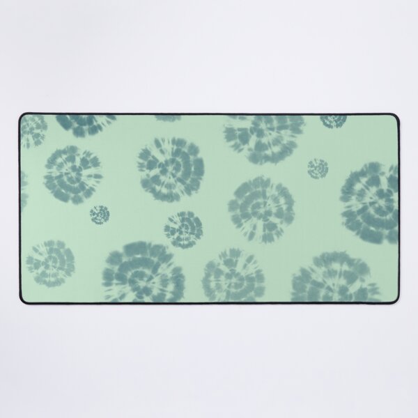 Item preview, Tie Dye Circles in Glacier Lake Blue on Light Green Background designed and sold by nabeArtist.