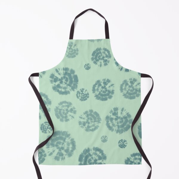 Item preview, Tie Dye Circles in Glacier Lake Blue on Light Green Background designed and sold by nabeArtist.