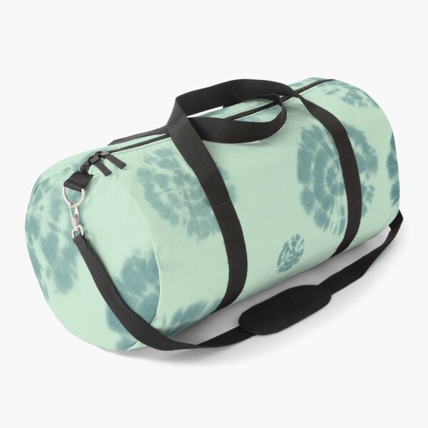Item preview, Tie Dye Circles in Glacier Lake Blue on Light Green Background designed and sold by nabeArtist.