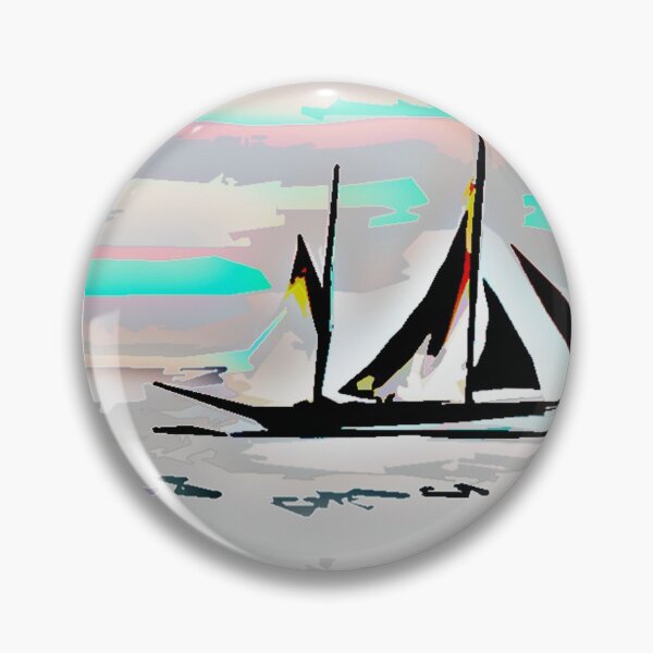 Item preview, Go With The Wind Aquamarine, White, Black Yacht Sailing designed and sold by SpiritGifts.