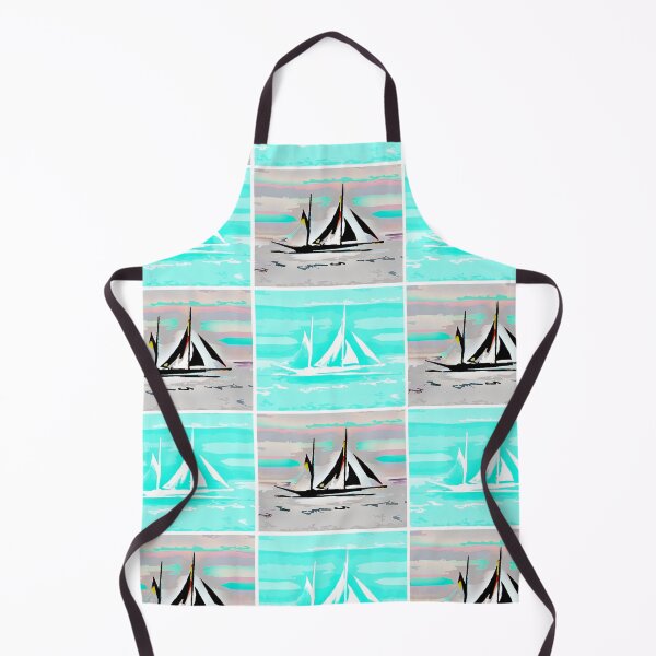 Item preview, Go With The Wind Aquamarine, White, Black Yacht Sailing designed and sold by SpiritGifts.