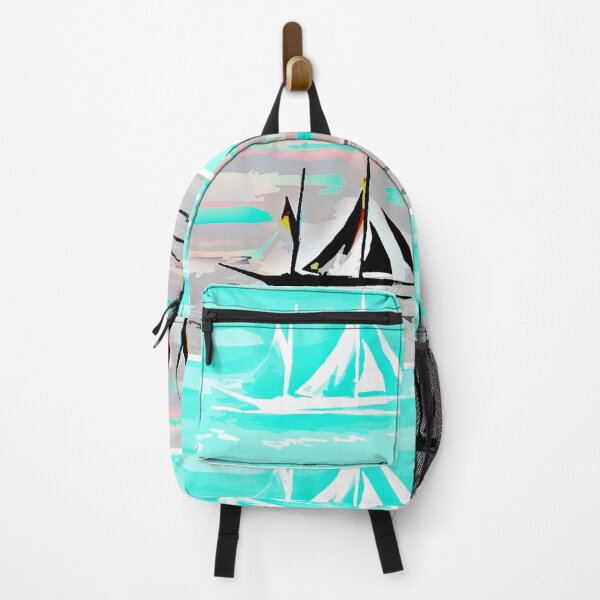 Item preview, Go With The Wind Aquamarine, White, Black Yacht Sailing designed and sold by SpiritGifts.