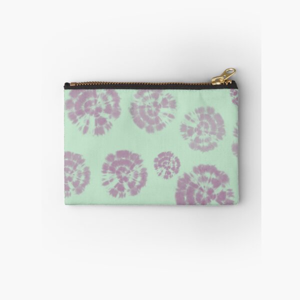 Item preview, Tie Dye Circles in Dahlia Violett on Light Green Background designed and sold by nabeArtist.
