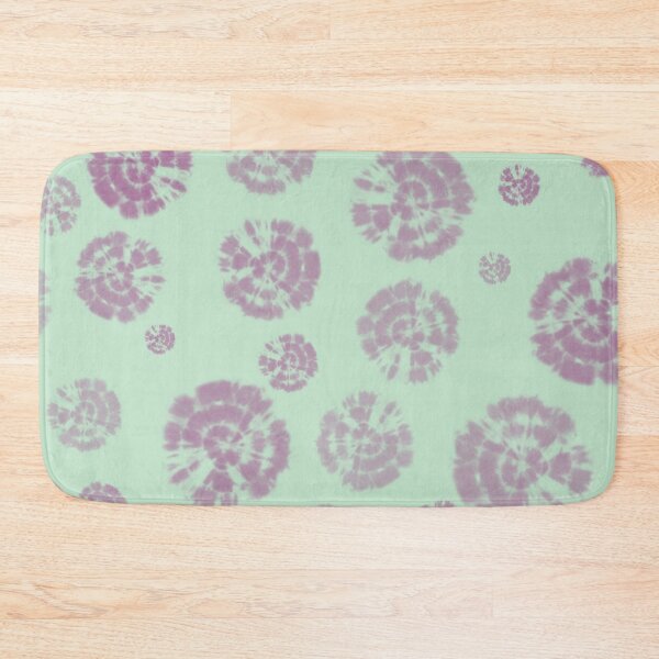 Item preview, Tie Dye Circles in Dahlia Violett on Light Green Background designed and sold by nabeArtist.