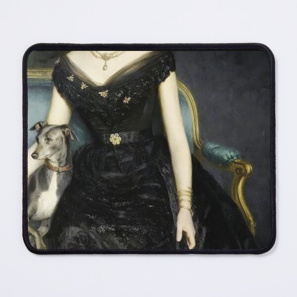 Item preview, Portrait of a Lady with Dog Renaissance Dress Painting designed and sold by Bellathewilde.