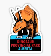 Dinosaur Provincial Park Alberta Vintage Travel Decal Sticker