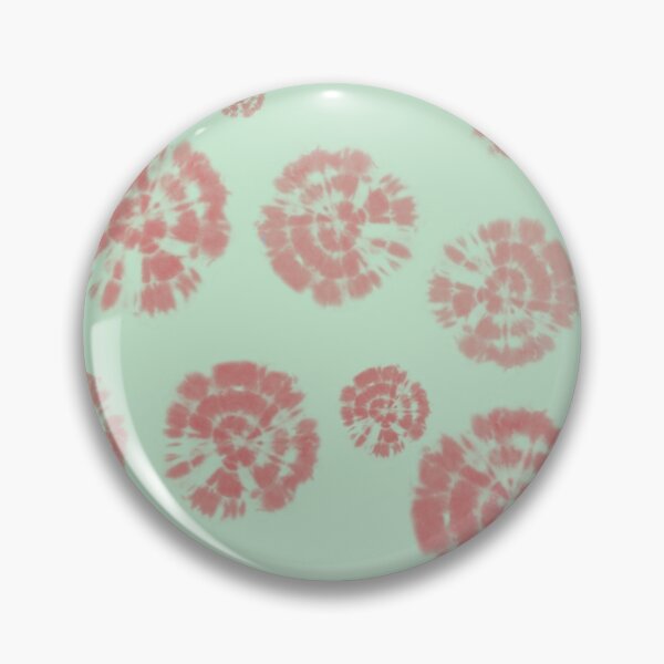 Item preview, Tie Dye Circles in Poinciana Red on Light Green Background designed and sold by nabeArtist.