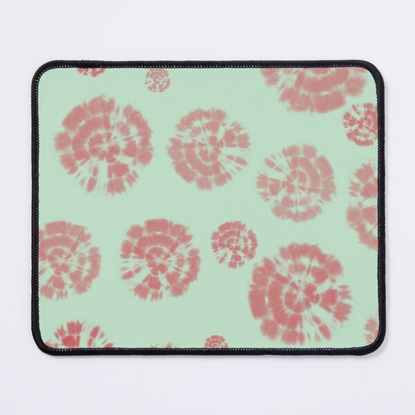 Item preview, Tie Dye Circles in Poinciana Red on Light Green Background designed and sold by nabeArtist.