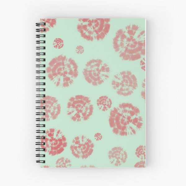 Item preview, Tie Dye Circles in Poinciana Red on Light Green Background designed and sold by nabeArtist.