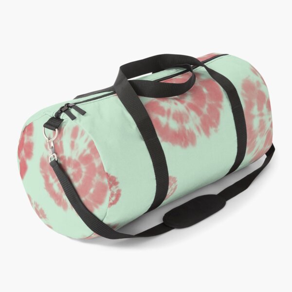 Item preview, Tie Dye Circles in Poinciana Red on Light Green Background designed and sold by nabeArtist.