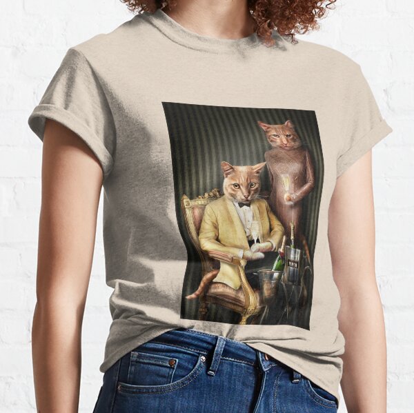 Cat Portrait - Moet and Piper Classic T-Shirt