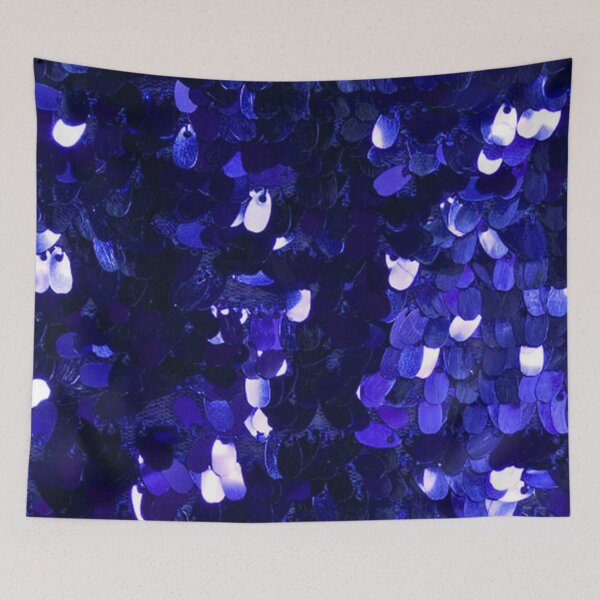 Item preview, Royal Dangle Blue Sequin Fabric designed and sold by Poetic4Passion.