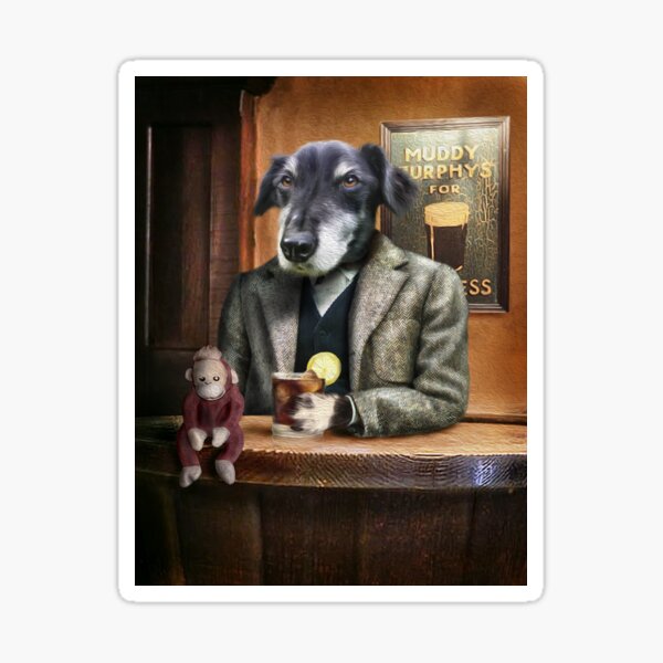 Dog Portrait - Guiness Sticker