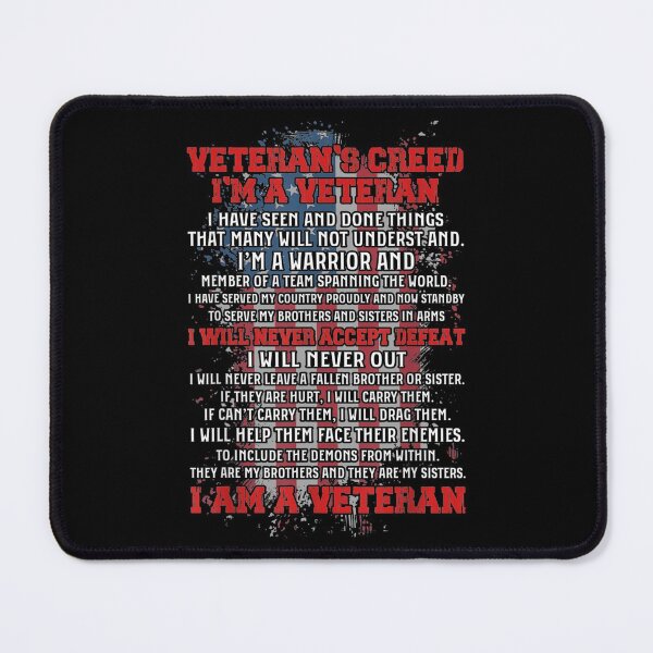 Item preview, Veterans Creed Im Veteran designed and sold by angelata.