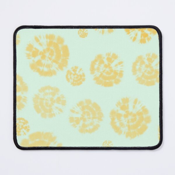 Item preview, Tie Dye Circles in Daffodil Yellow on Light Green Background designed and sold by nabeArtist.