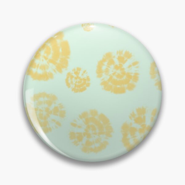 Item preview, Tie Dye Circles in Daffodil Yellow on Light Green Background designed and sold by nabeArtist.