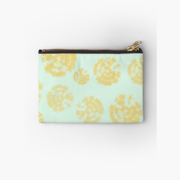 Item preview, Tie Dye Circles in Daffodil Yellow on Light Green Background designed and sold by nabeArtist.