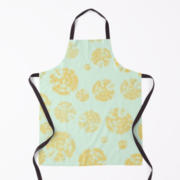 Item preview, Tie Dye Circles in Daffodil Yellow on Light Green Background designed and sold by nabeArtist.