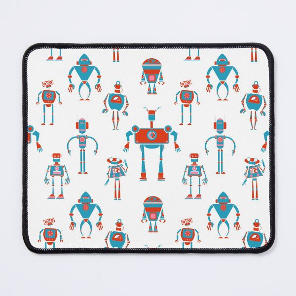 Item preview, Retro repeat robots designed and sold by daviz.