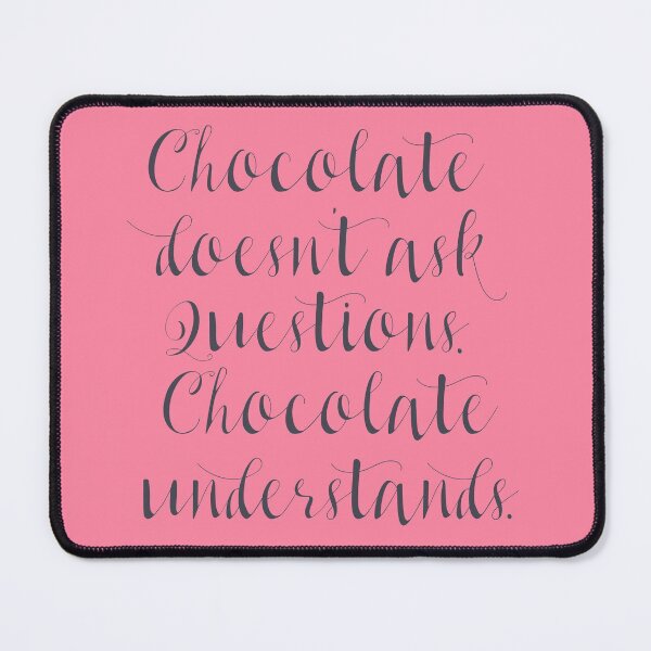 Item preview, Chocolate understands, inspiration quote, coffeehouse, bar, restaurant, home decor, interior design designed and sold by Spallutos.