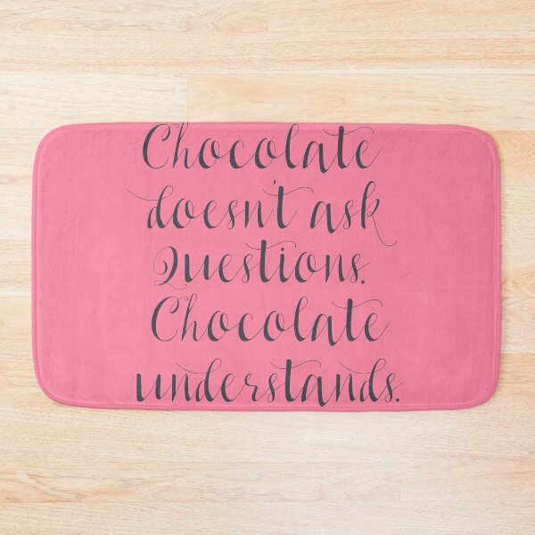 Item preview, Chocolate understands, inspiration quote, coffeehouse, bar, restaurant, home decor, interior design designed and sold by Spallutos.