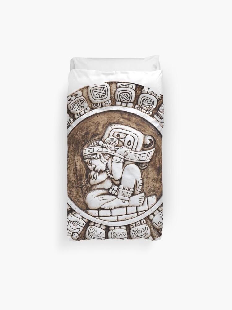 Thumbnail 1 of 2, Duvet Cover, Tzolkin/Mayan Calendar designed and sold by Mantra-tshirt.
