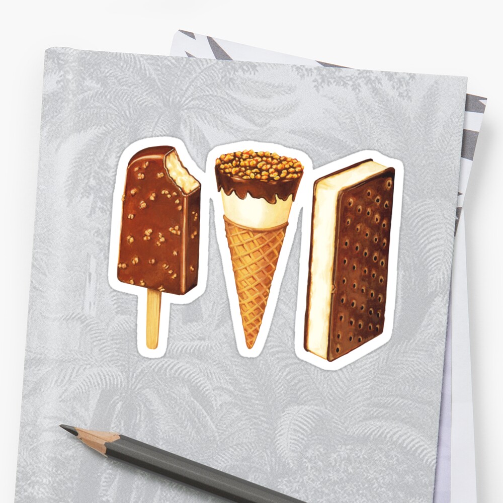 "Ice Cream Novelties" Sticker by KellyGilleran Redbubble