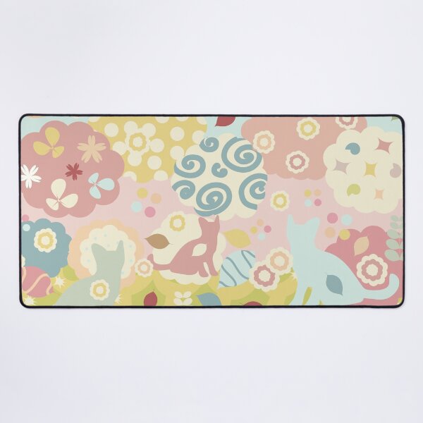 Item preview, Colorful Whimsical Cats Enchanted Garden designed and sold by ZophiaSolaris.