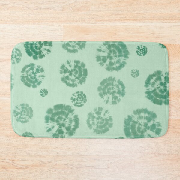 Item preview, Tie Dye Circles in Leprechaun Green on Light Green Background designed and sold by nabeArtist.