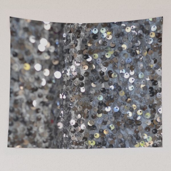 Item preview, Silver Sequin Fabric designed and sold by Poetic4Passion.