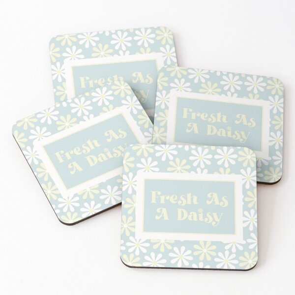 Item preview, Fresh As a Daisy Flower Retro Quote Sticker designed and sold by Katie  Regan.