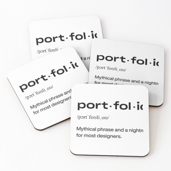Item preview, 8pixels — PORTFOLIO black   designed and sold by shopajmadeit.