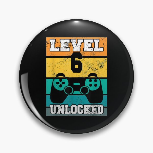 Item preview,  Level Unlocked Years Old Retro 80s 6th Birthday Gamer designed and sold by angelata.