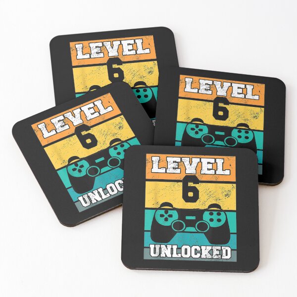 Item preview,  Level Unlocked Years Old Retro 80s 6th Birthday Gamer designed and sold by angelata.