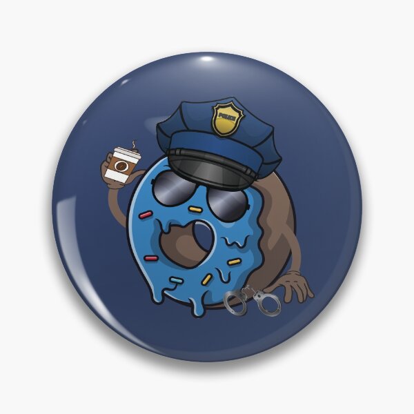 Item preview, Donut Police officer drinking coffee designed and sold by Donutlovers.