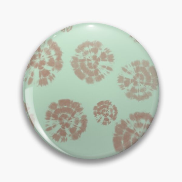 Item preview, Tie Dye Circles in Coca Mocca Brown on Light Green Background designed and sold by nabeArtist.