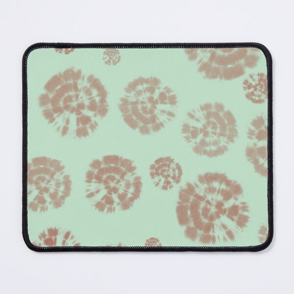 Item preview, Tie Dye Circles in Coca Mocca Brown on Light Green Background designed and sold by nabeArtist.