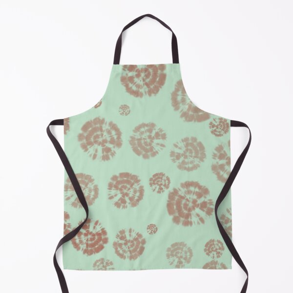 Item preview, Tie Dye Circles in Coca Mocca Brown on Light Green Background designed and sold by nabeArtist.