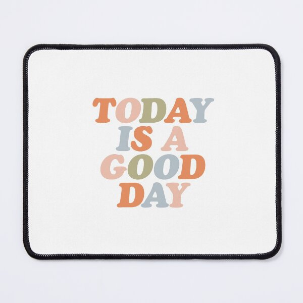 Item preview, TODAY IS A GOOD DAY peach pink green blue yellow motivational typography inspirational quote decor designed and sold by MotivatedType.