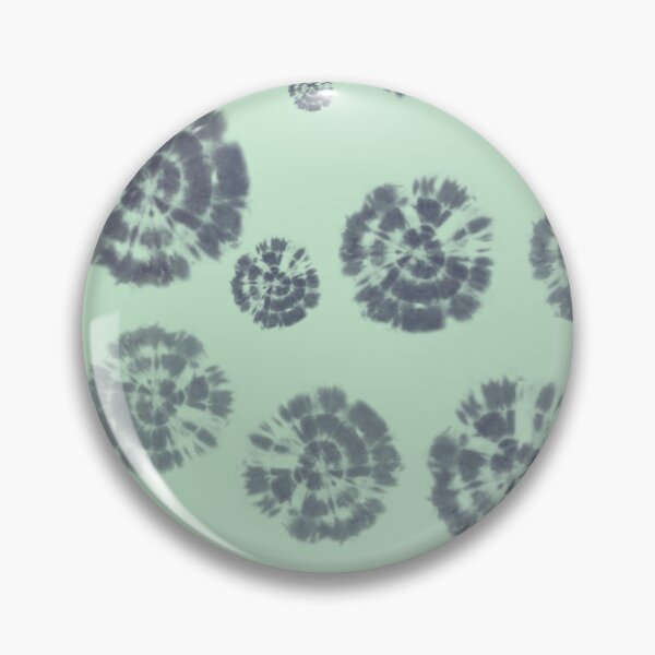 Item preview, Tie Dye Circles in Rhodonite Blue on Light Green Background designed and sold by nabeArtist.