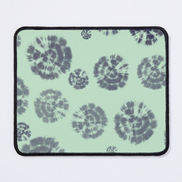 Item preview, Tie Dye Circles in Rhodonite Blue on Light Green Background designed and sold by nabeArtist.