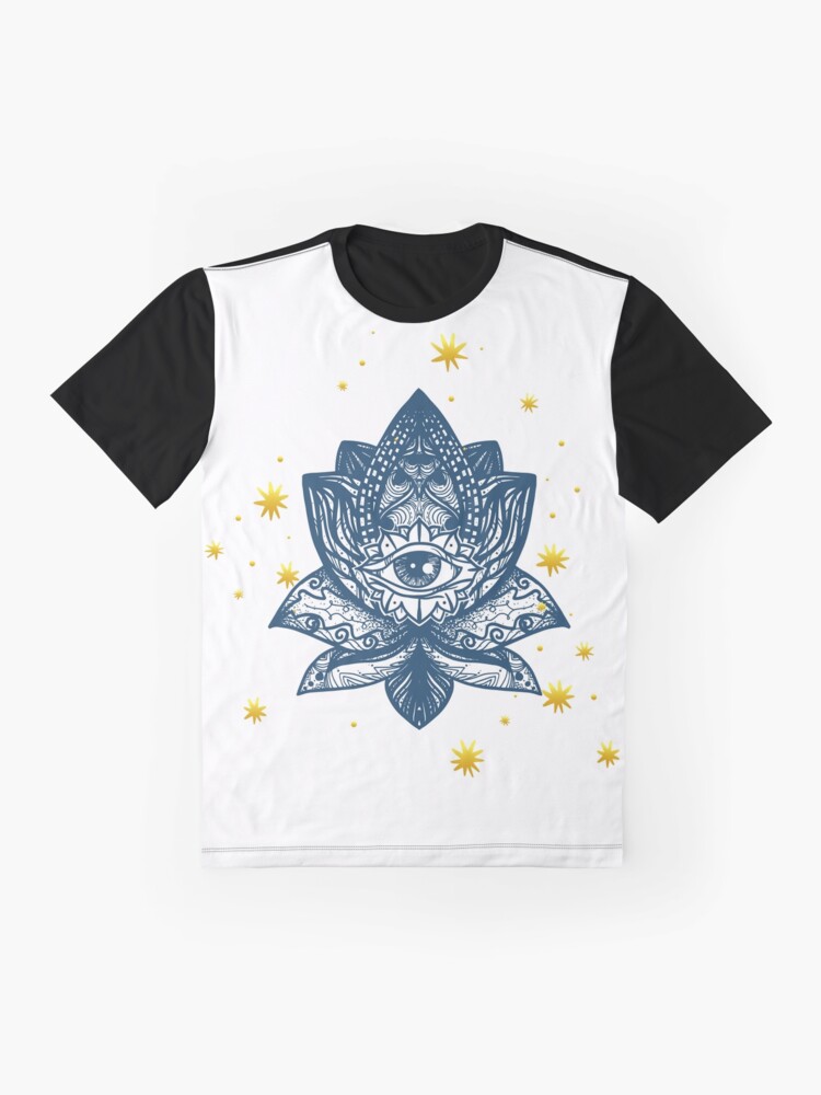 Thumbnail 4 of 5, Graphic T-Shirt, The sacred lotus designed and sold by Mantra-tshirt.