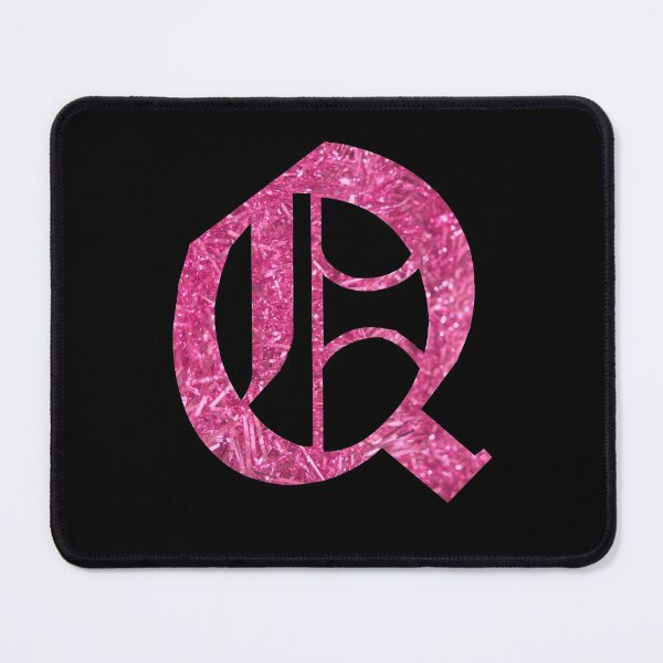 Item preview, The Letter Q- Capital Pink Glitter Gothic designed and sold by TheLykosApparel.