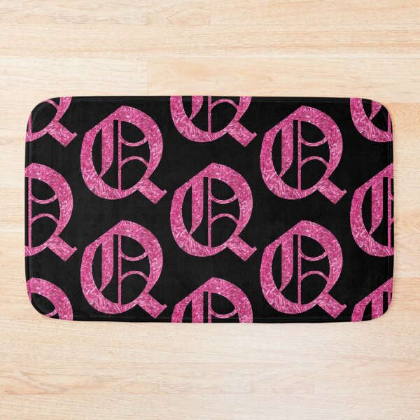 Item preview, The Letter Q- Capital Pink Glitter Gothic designed and sold by TheLykosApparel.