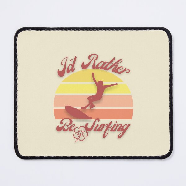Item preview, Id rather be Surfing - I would rather be surfing - Rerto sun set - Surfer sun set - Chasing Sunsets designed and sold by MinimalSketches.