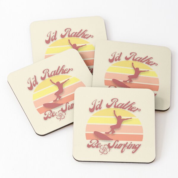 Item preview, Id rather be Surfing - I would rather be surfing - Rerto sun set - Surfer sun set - Chasing Sunsets designed and sold by MinimalSketches.