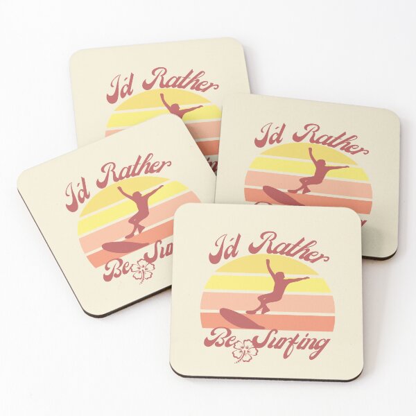 Item preview, Id rather be Surfing - I would rather be surfing -Rerto sun set - Surfer sun set - Chasing Sunsets designed and sold by MinimalSketches.