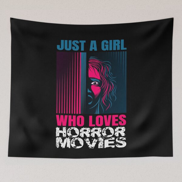 Item preview, Just A Girl Horror Movies Halloween designed and sold by MooonTees.